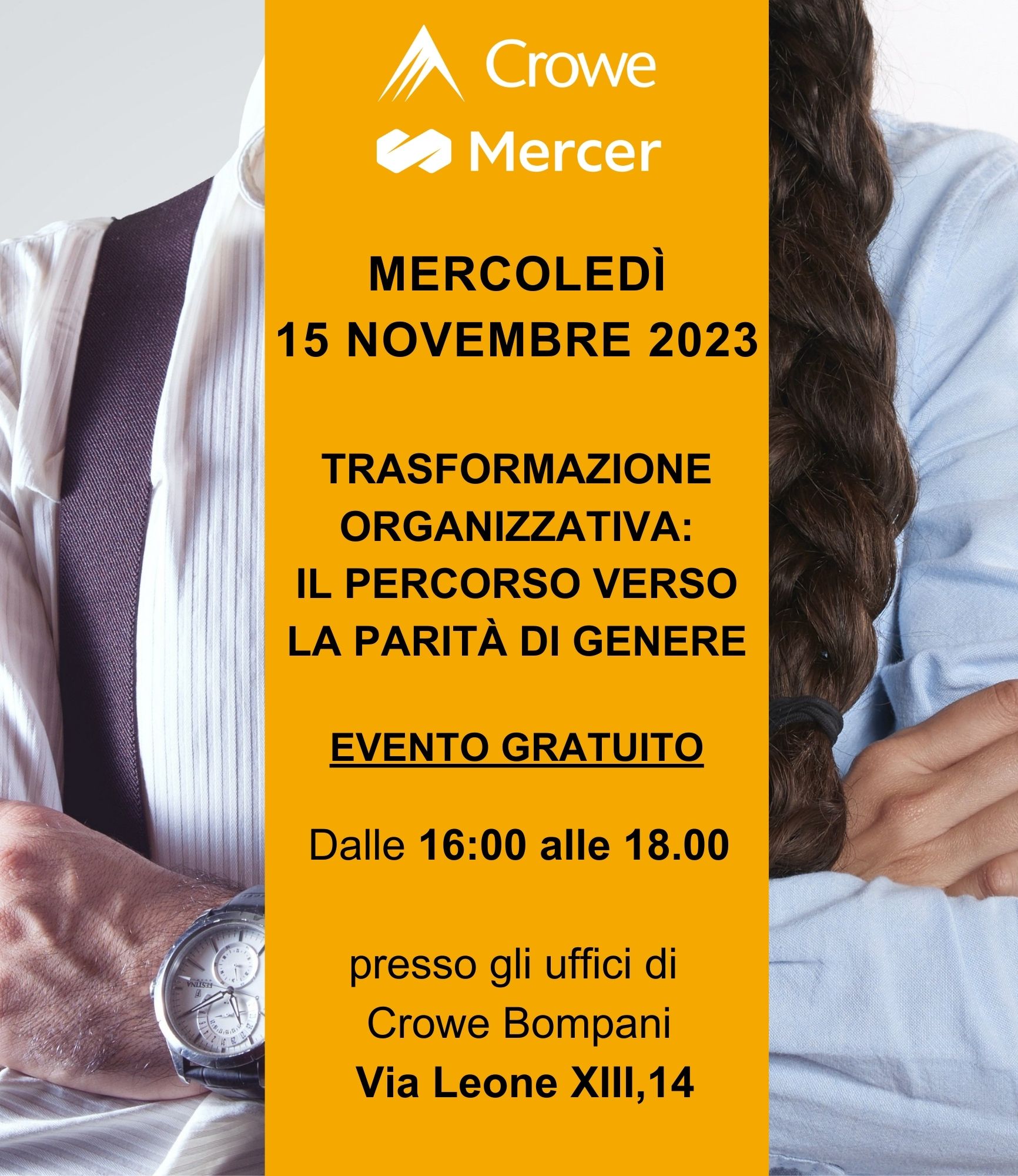 Parita di genere 15 novembre