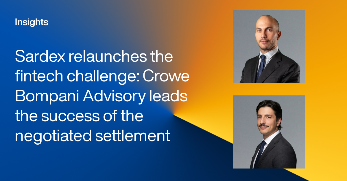 Sardex relaunches the fintech challenge with Crowe Bompani Advisory ...