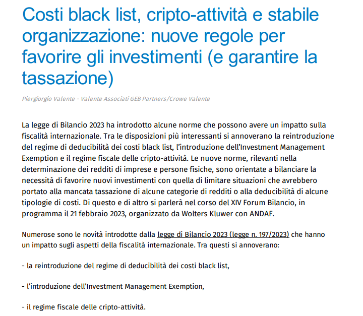 Costi black list