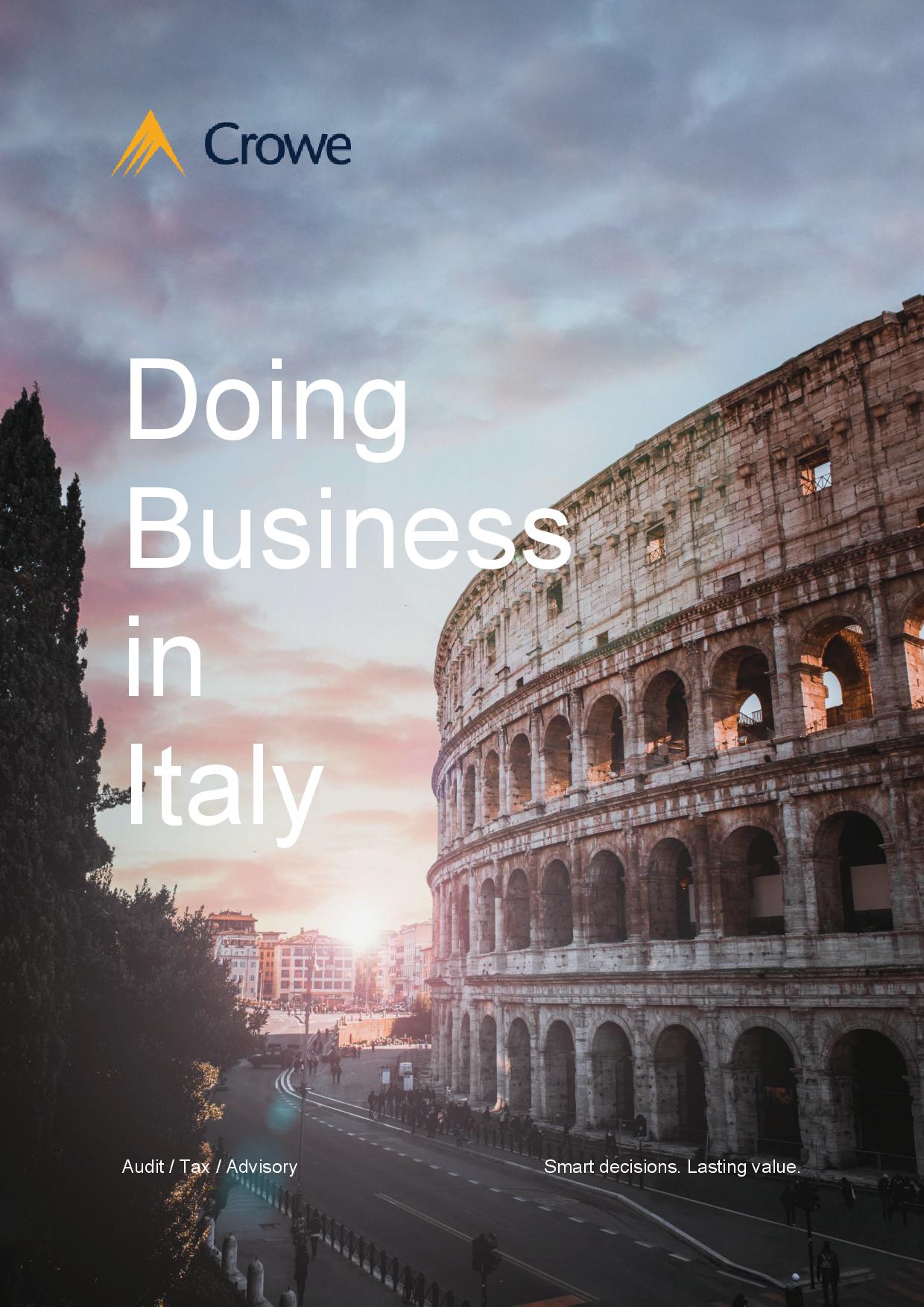 Doing Business in Italy Crowe Valente