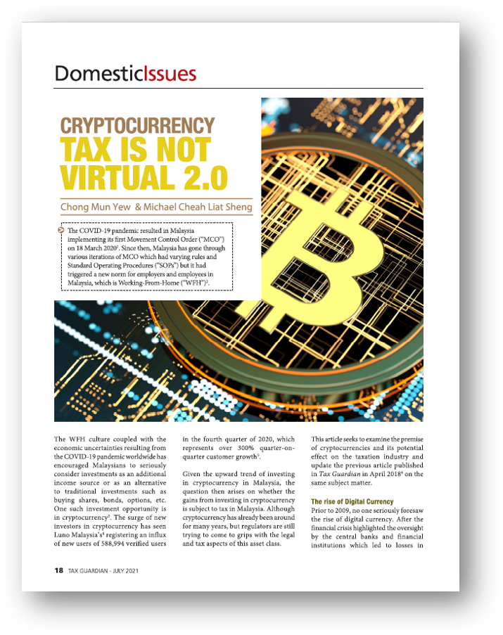 Cryptocurrency: Tax Is Not Virtual  Crowe Malaysia PLT