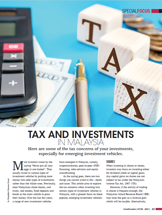 Tax and Investments Cover