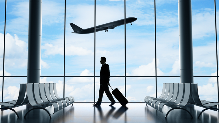 Business Person in an Airport