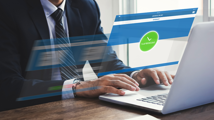 Businessman Transferring Money Online