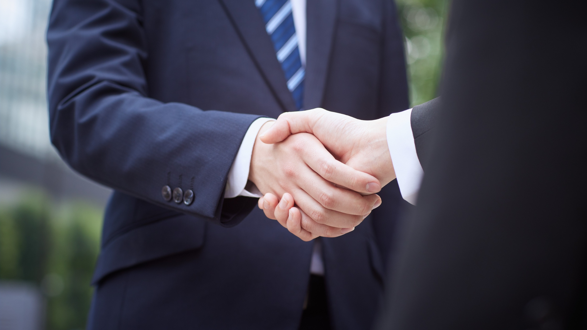 Close-up of a Handshake Between Businessmen
