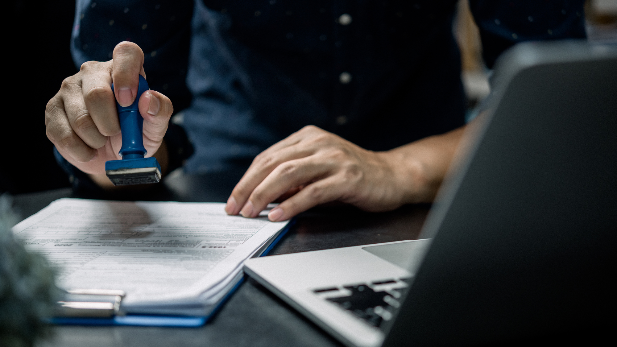 Man Stamping Approval