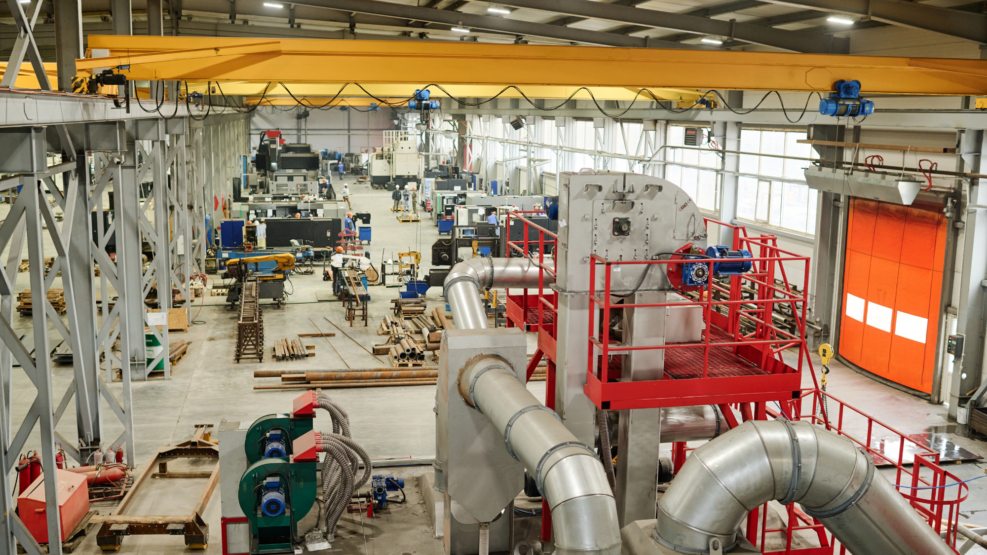 Manufacturing Plant with Heavy Machinery and Equipment