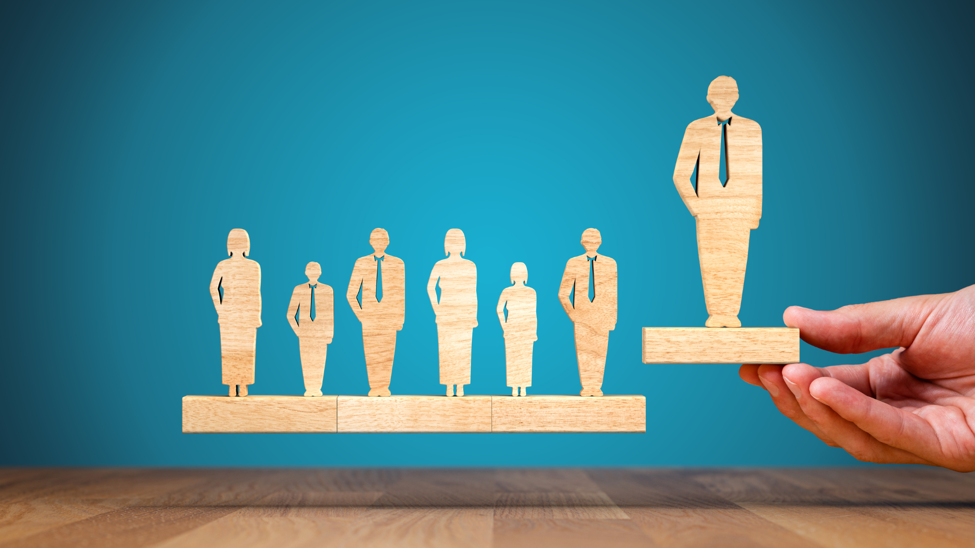 Successful team leader coach motivation concept