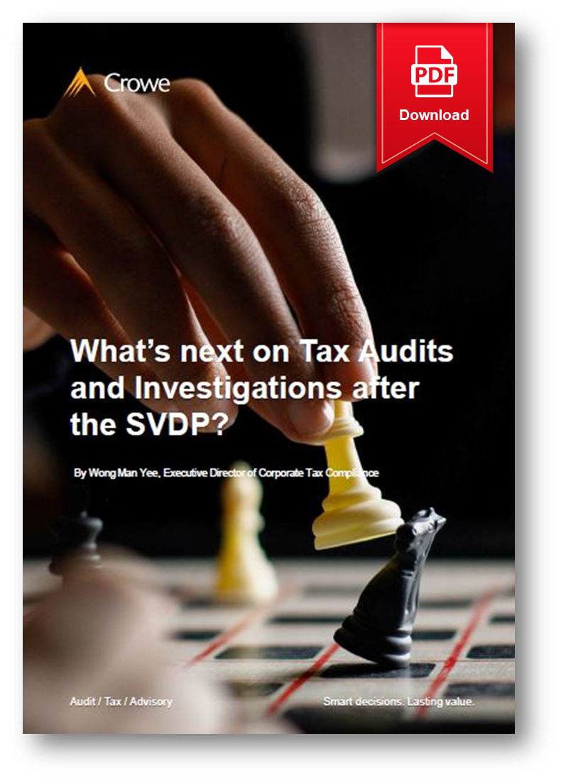 What’s next on Tax Audits and Investigations after the SVDP?