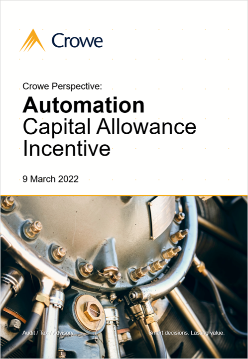 Automation Capital Allowance Incentive 