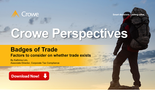 Crowe Perspectives - Badges of Trade