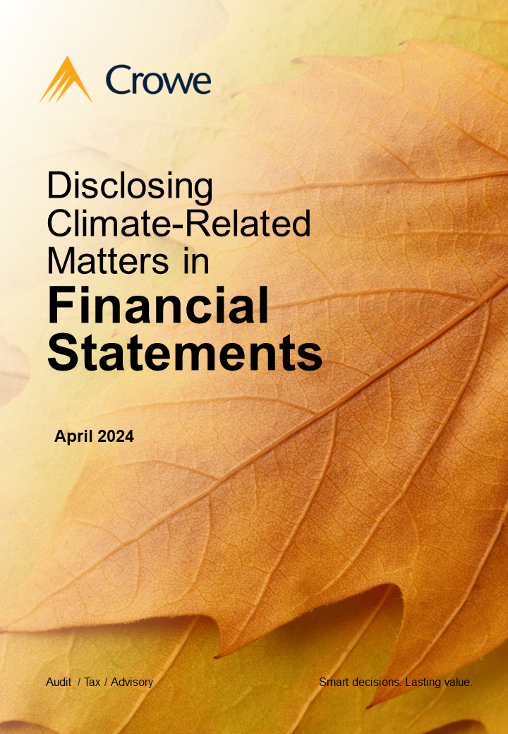 Disclosing Climate-Related Matters in Financial Statements
