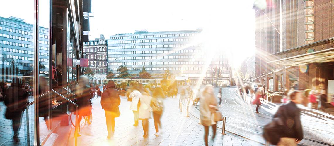 Mennesker i bybildet Mennesker i bybildet