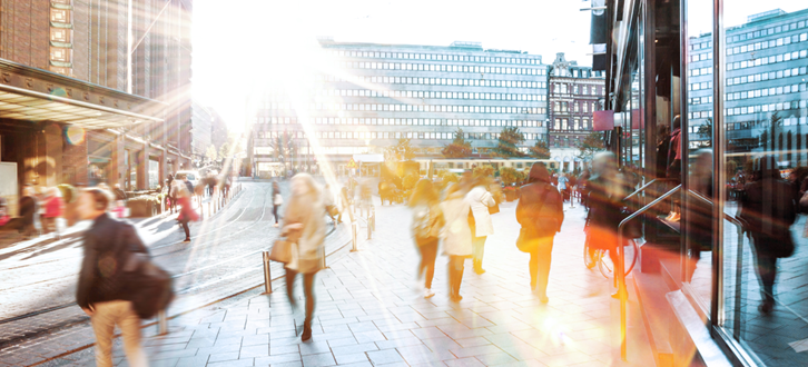 people on street