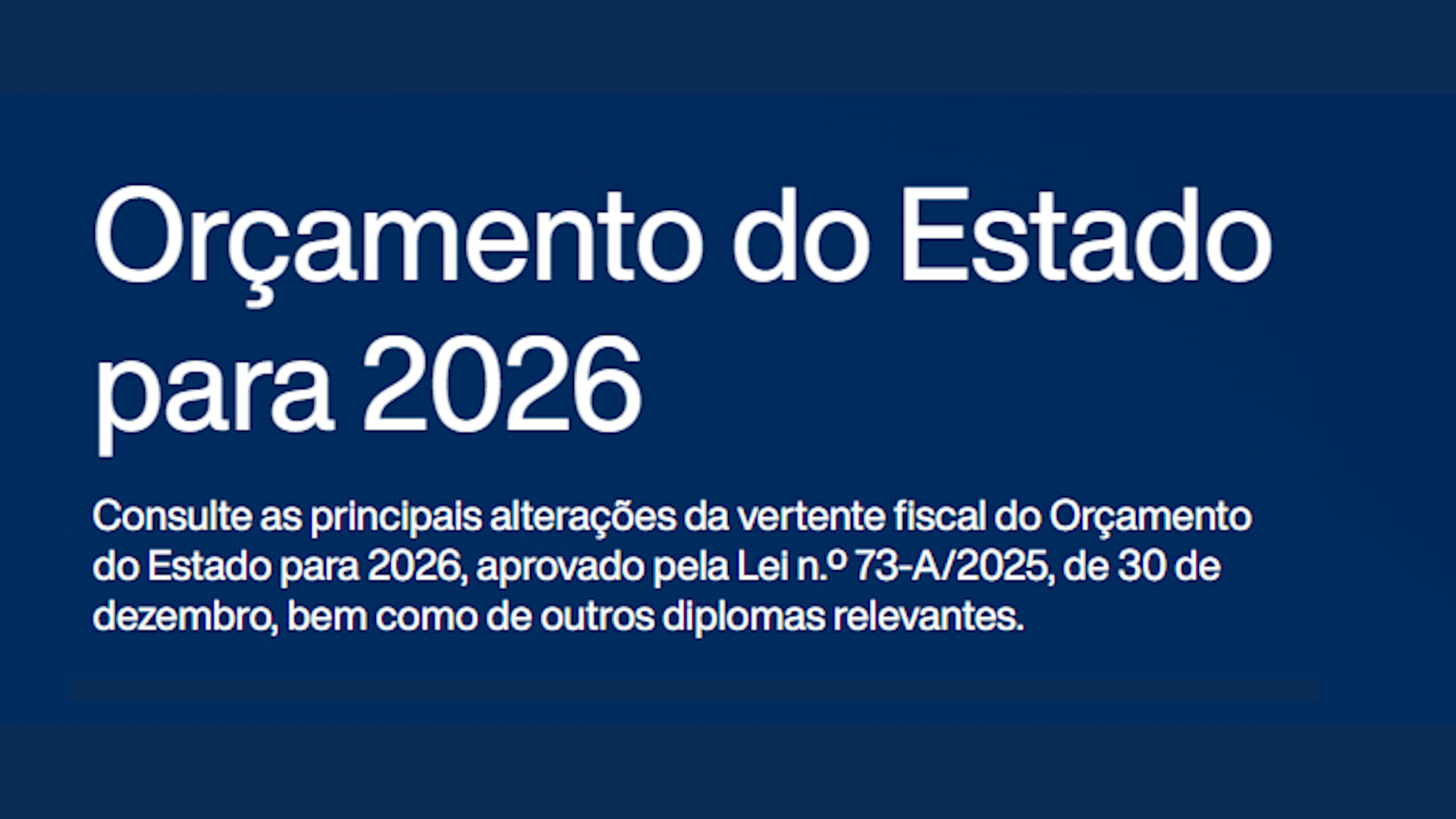 Orçamento do Estado 2026