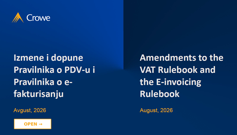 Izmene i dopune Pravilnika o PDV-u i Pravilnika o e-fakturisanju