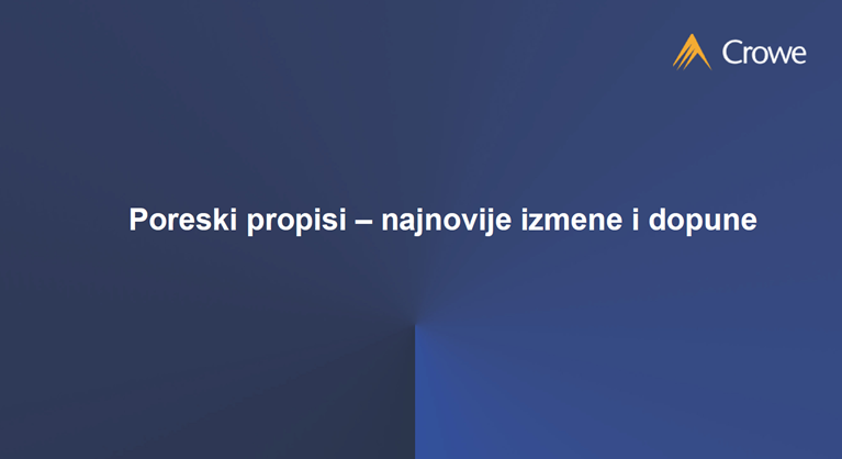 Poreske vesti
