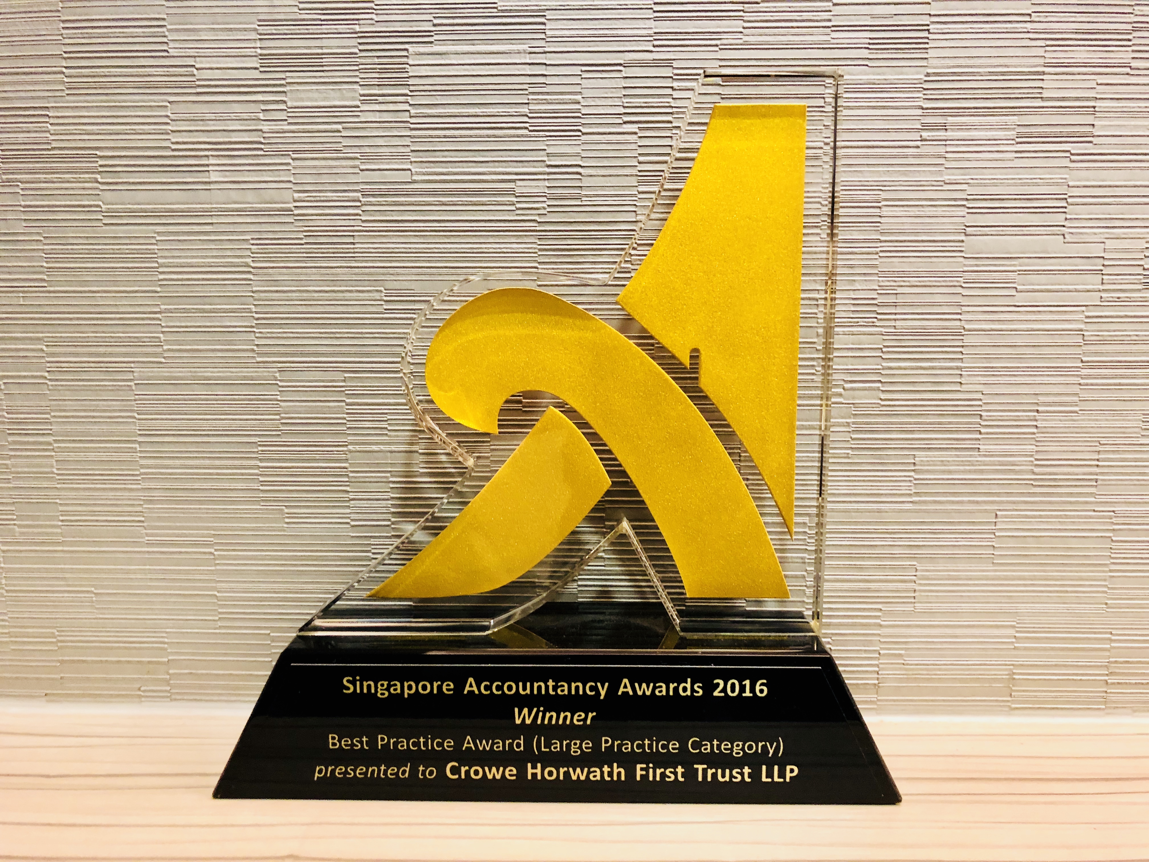 Crowe Horwath Singapore Best Practice Award 2016