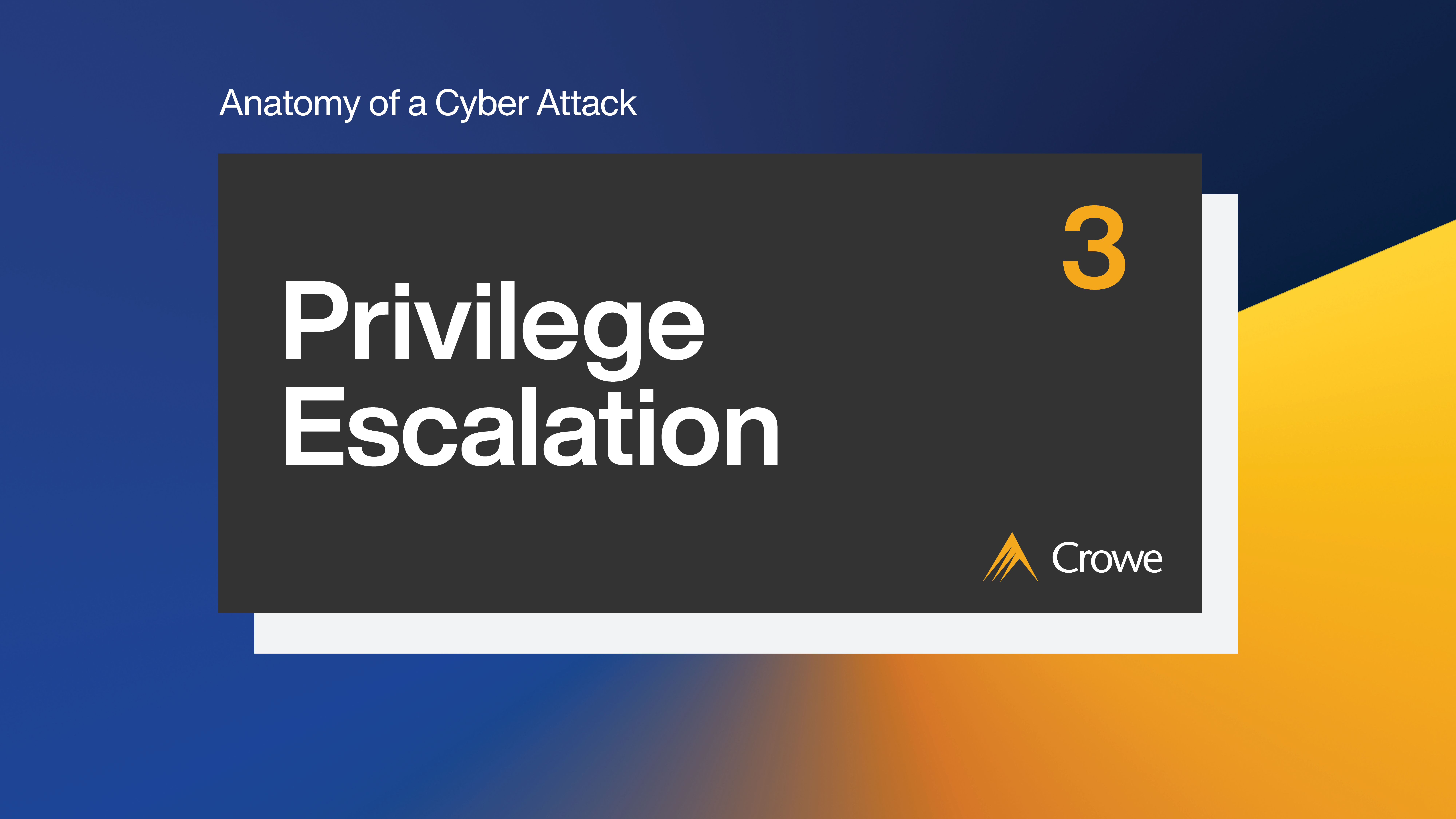 Anatomy of a Cyber Attack Privilege Escalation
