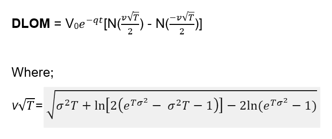 DLOM Formula