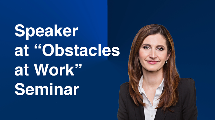 Alena Lipovska to speak at the Seminar “Obstacles at Work” in Slovakia