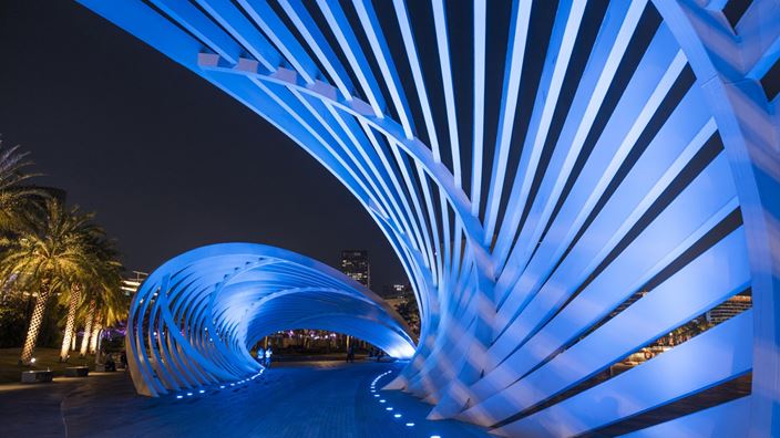 blue art sculpture