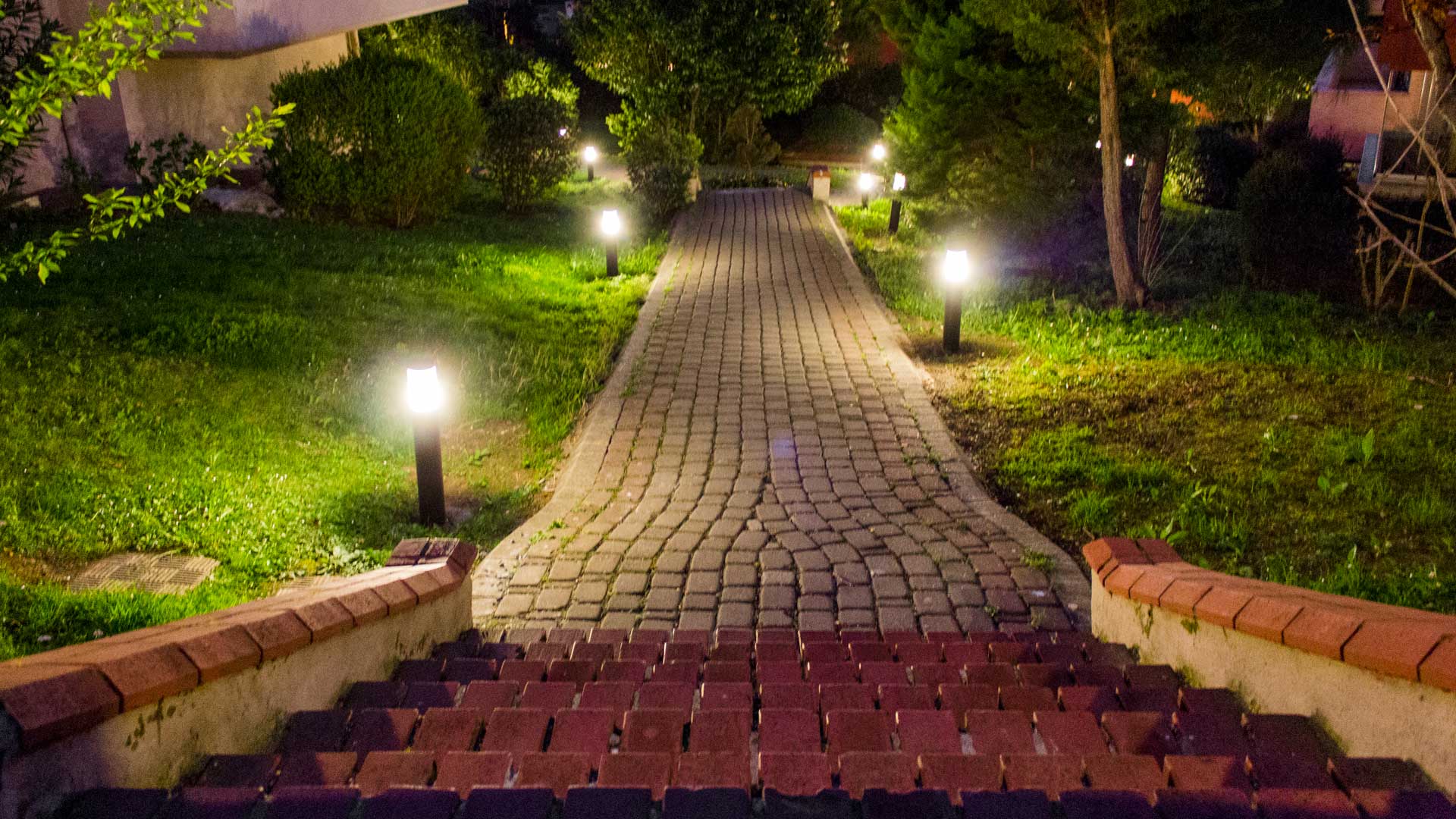 path at night