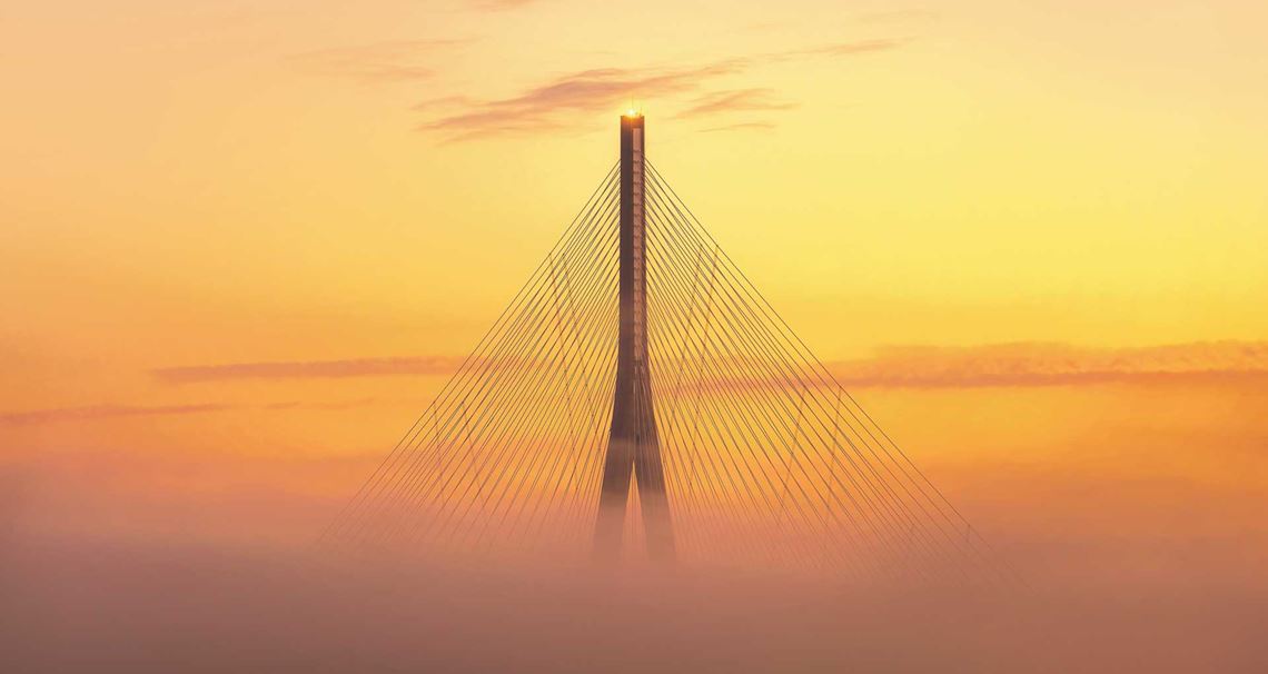 Bridge above mist