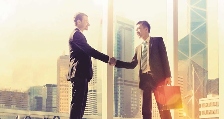 Shaking hands