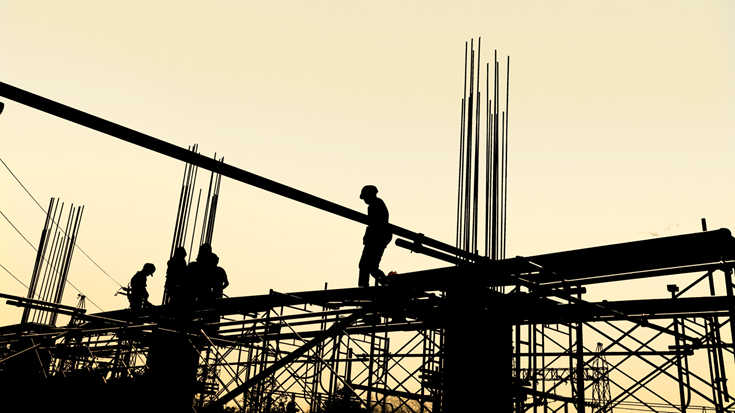 construction workers silhouette