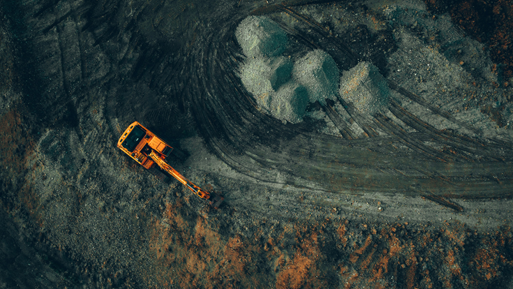 Excavator at work