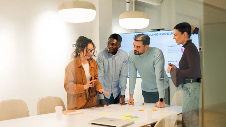 Group of people brainstorming