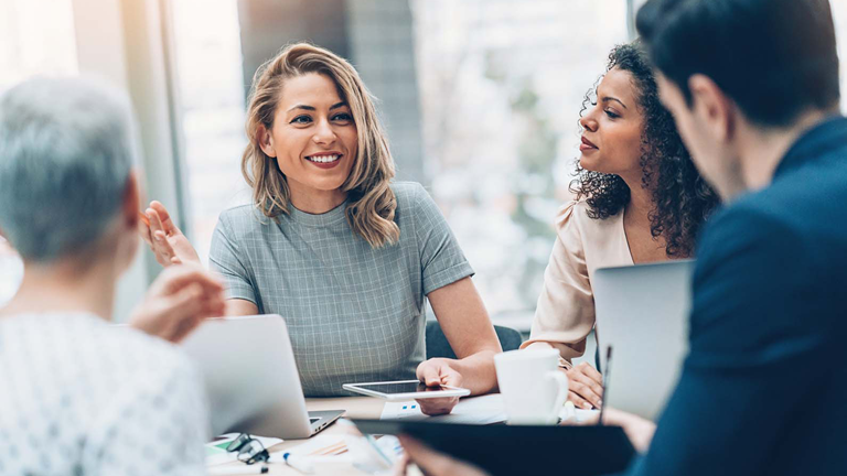 group of people in business meeting