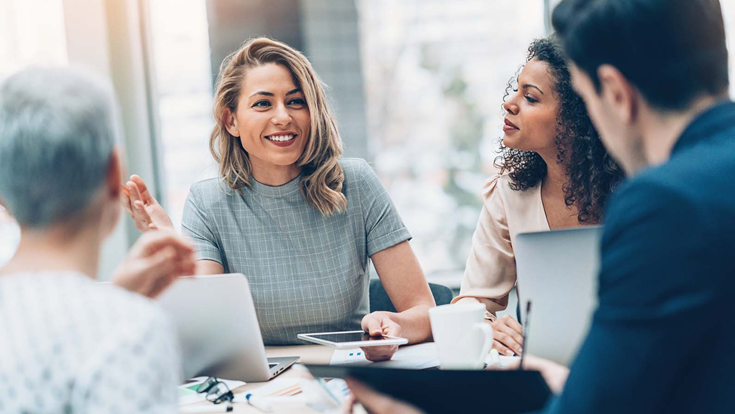 group of people in business meeting