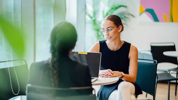 lady working at desk