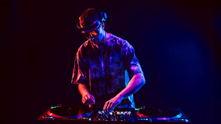Man playing music