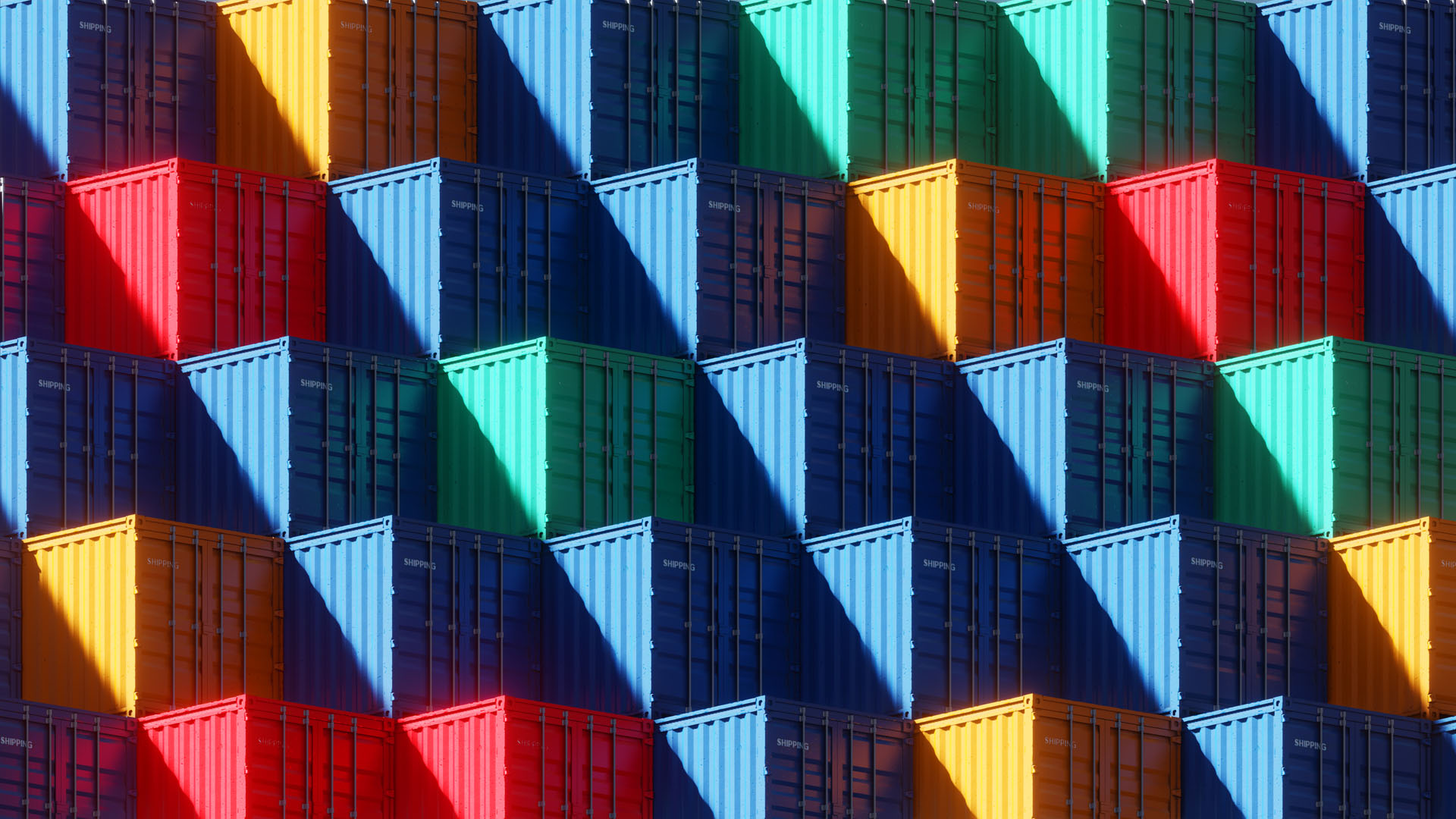 multicolour containers