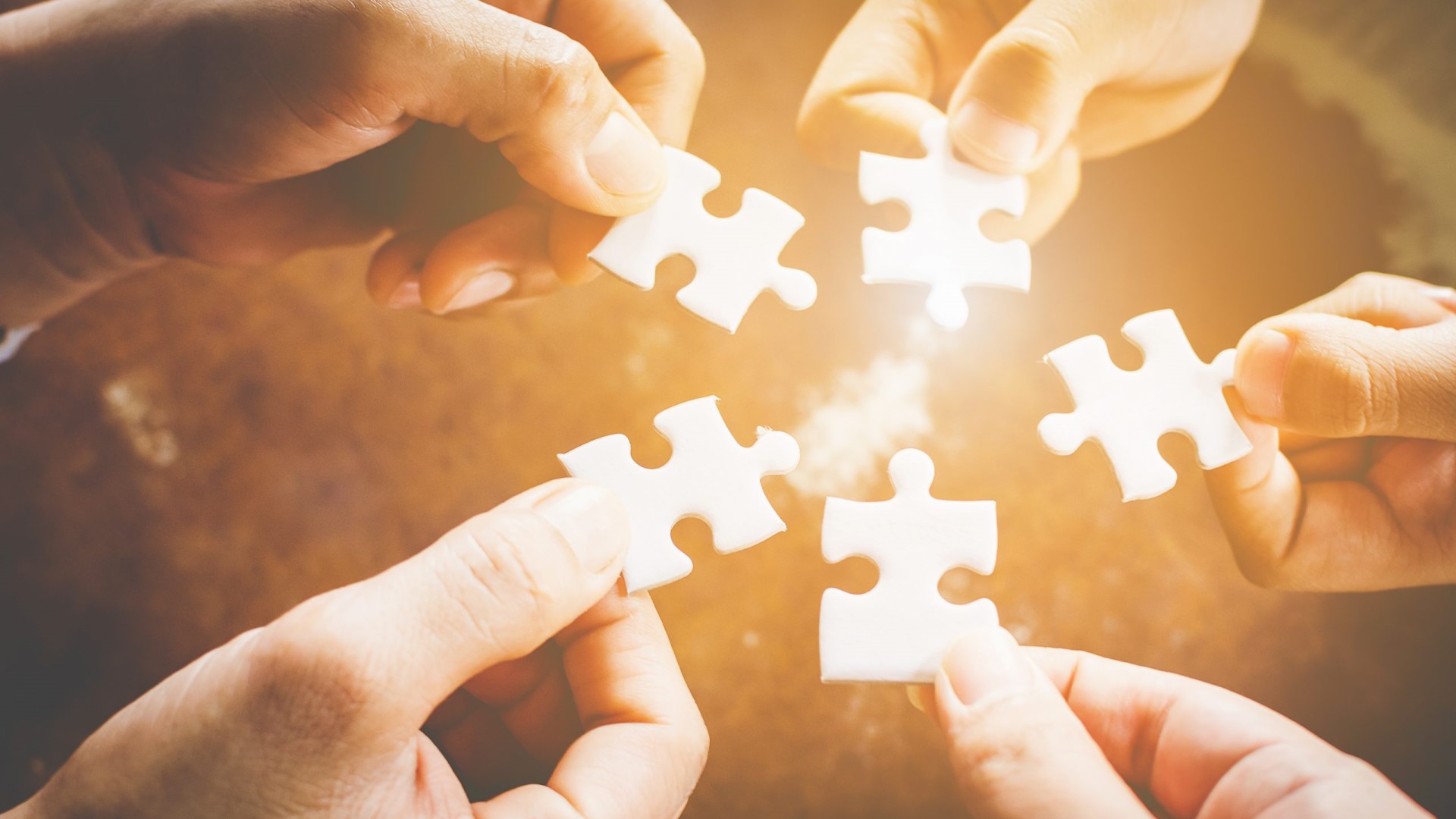 people holding jigsaw pieces