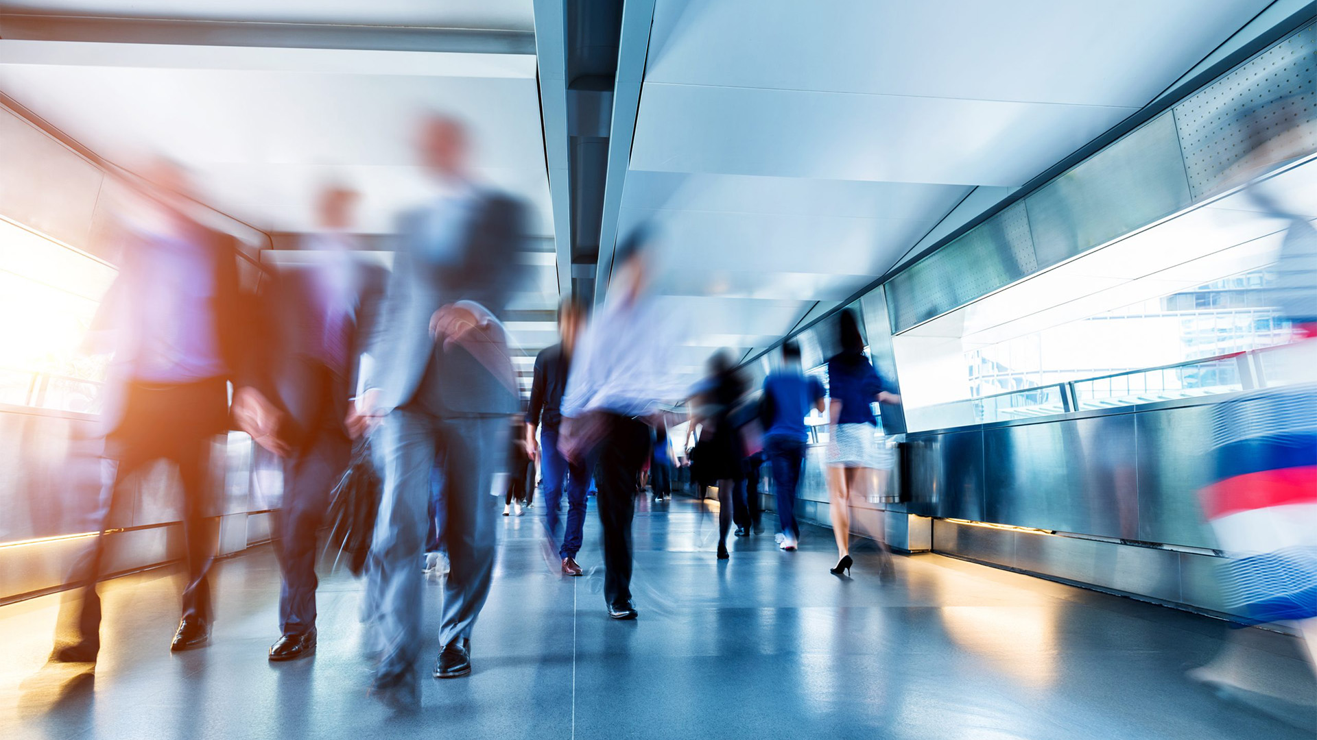 people walkthrough blurred