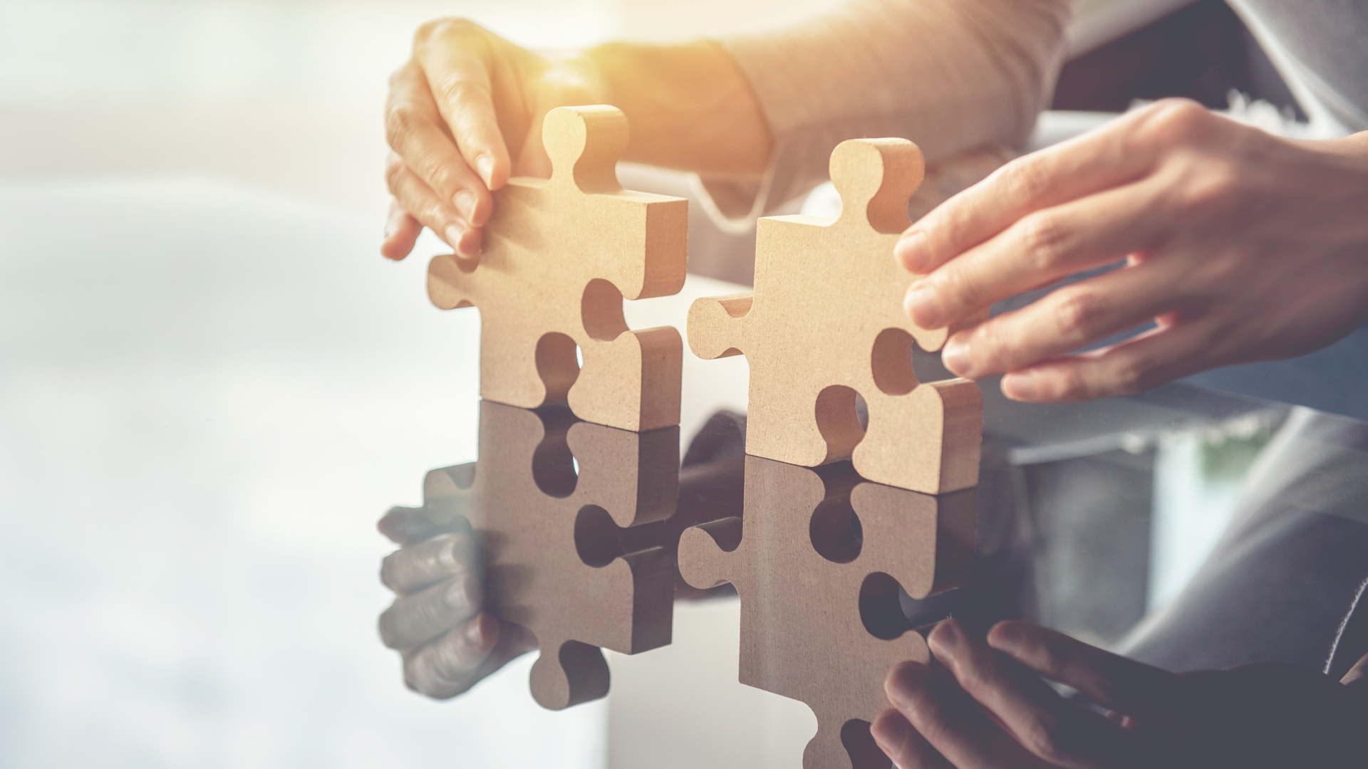 Puzzle piece together