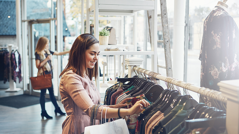 Shopper-looking-at-clothes