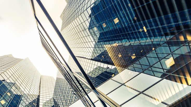 Skyscrapers reflection