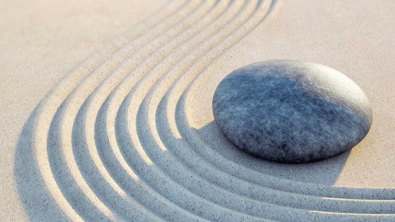 A stone in the sand