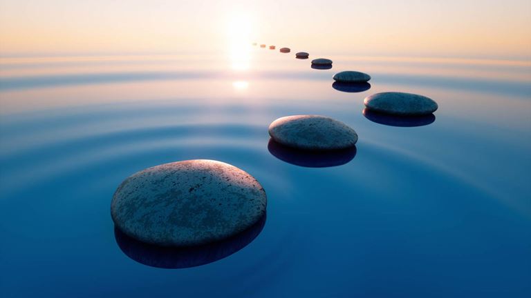 Stones in the water