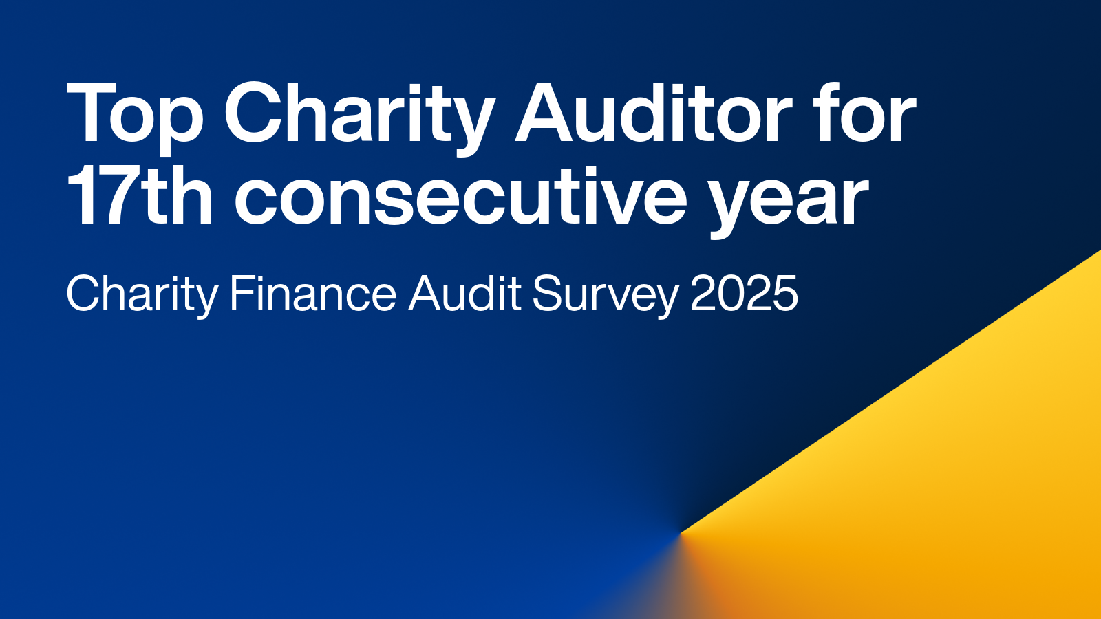 Top Charity Auditor for 17th Consecutive Year
