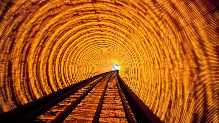 Tunnel illuminated 