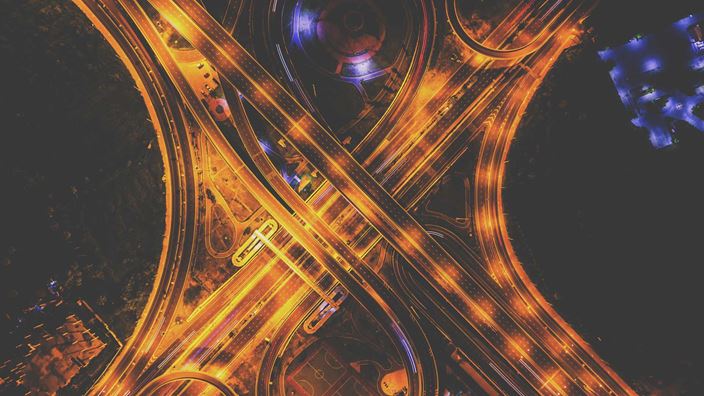 Urban-bridge-nightime