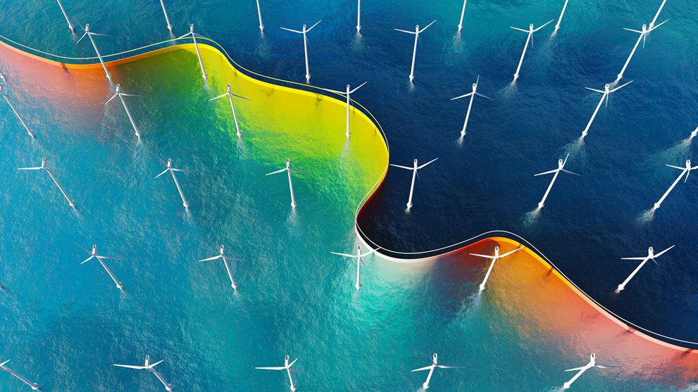 wind turbines in the sea