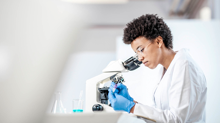 young scientist working in laboratory