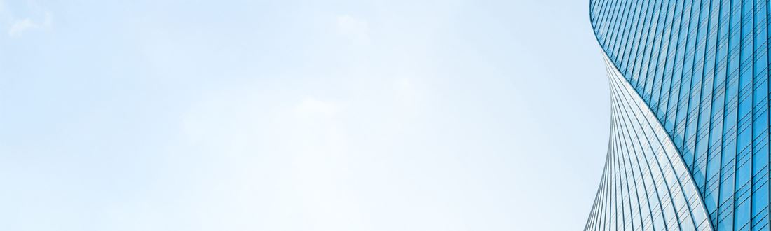 Blue curved building